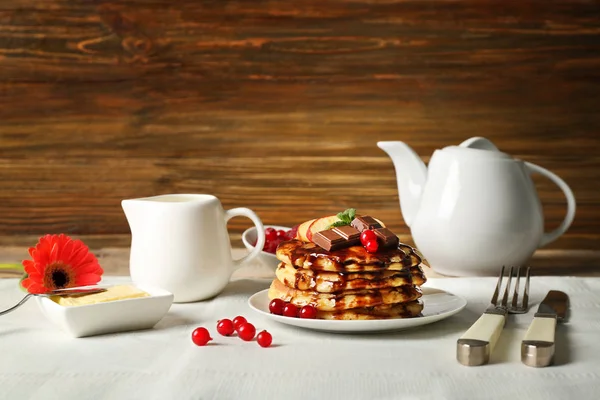 Stack of fresh pancakes — Stock Photo, Image