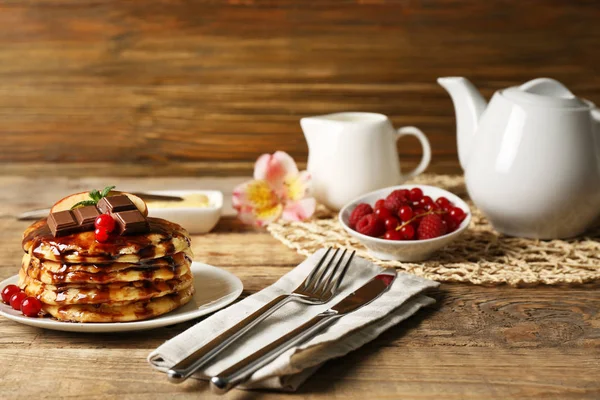 Stack of fresh pancakes — Stock Photo, Image