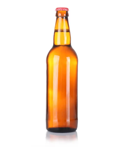 Bottiglia di birra bianca — Foto Stock