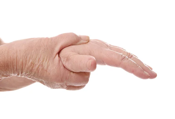Hands of elderly woman — Stock Photo, Image