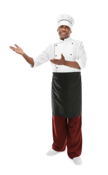 Индийский шеф-повар в форме — стоковое фото