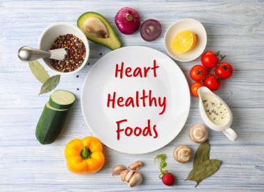 Diet for healthy heart concept.