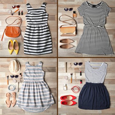 Set of different outfits  clipart