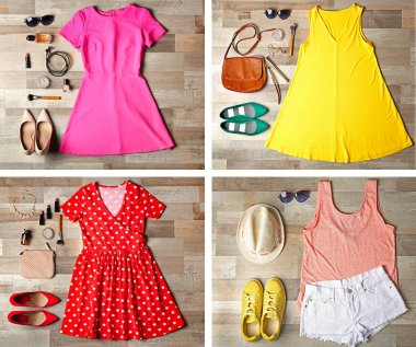 Set of different outfits  clipart