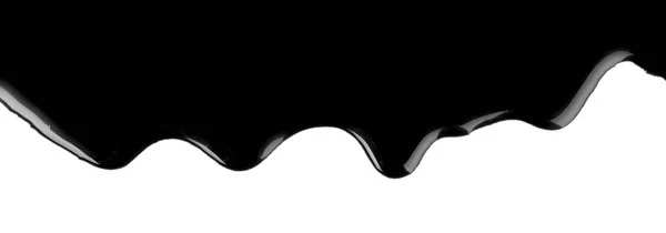 Black fluid on white — Stock Photo, Image