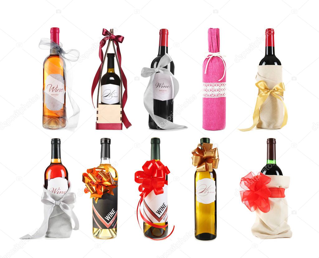 Set of wine bottles 