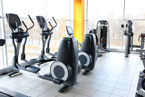 Gym interior with equipment — Stock Photo, Image