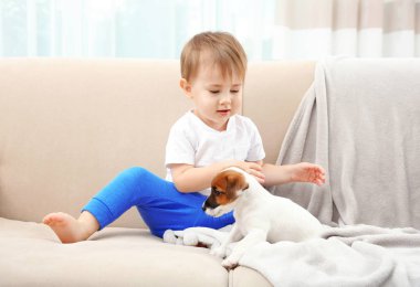 Şirin küçük çocuk.  