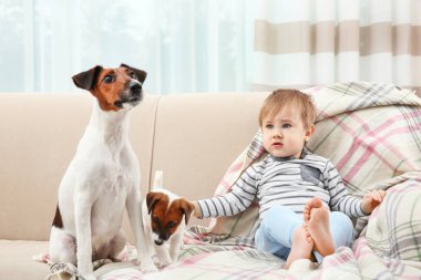 Şirin küçük çocuk.  