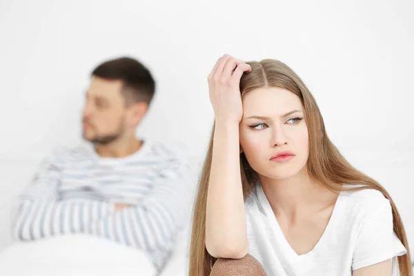 Deprimida pareja después de la pelea — Foto de Stock