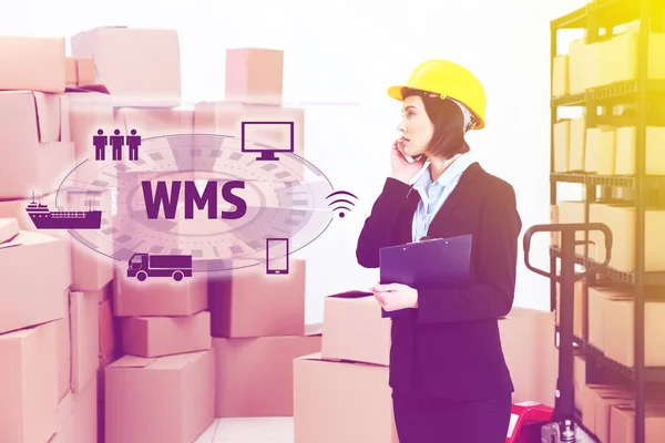 Warehouse management system concept — Stock Photo, Image