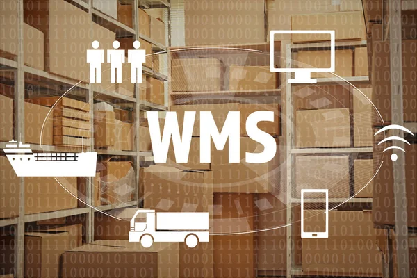 Warehouse management systeemconcept — Stockfoto