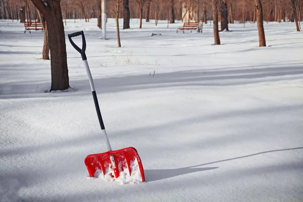 Sekop untuk penghapusan salju — Stok Foto