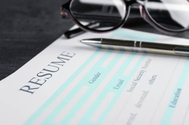 Boş özgeçmiş formu