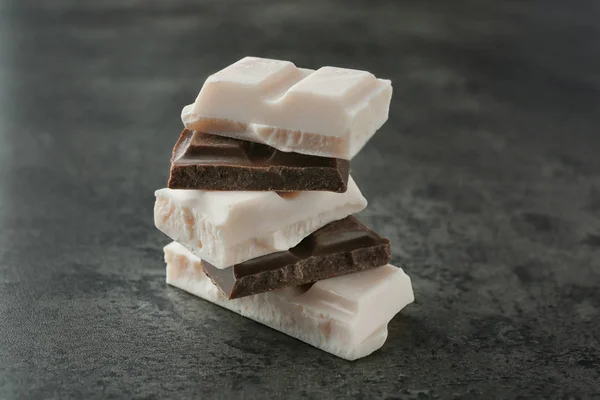 Black and white chocolate — Stock Photo, Image