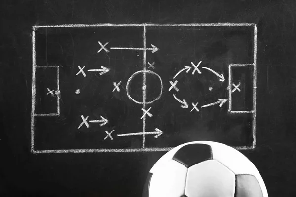 Schema des Fußballspiels — Stockfoto