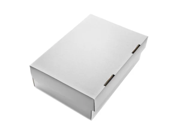 Beyaz karton kutu — Stok fotoğraf