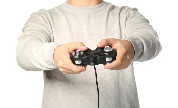 Teenager playing videogame — Stock Photo, Image