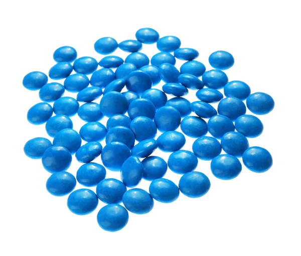 Caramelle blu su bianco — Foto Stock
