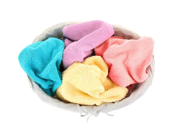 Towels on bathroom table — Stock Photo, Image