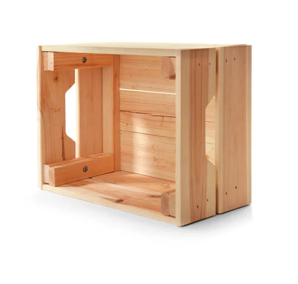 Tyhjä puinen laatikko — kuvapankkivalokuva