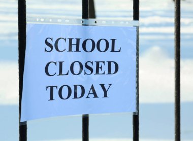 School closed sign clipart