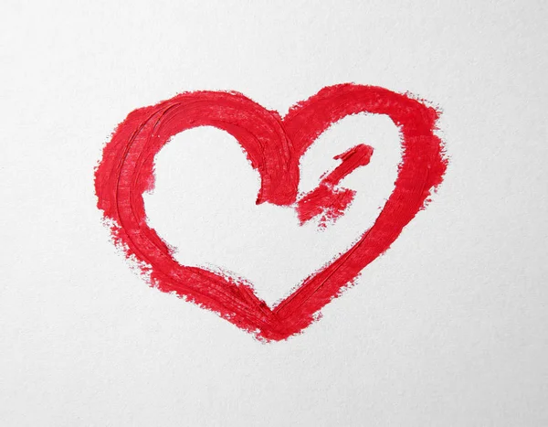 Röda ritade hjärtan — Stockfoto