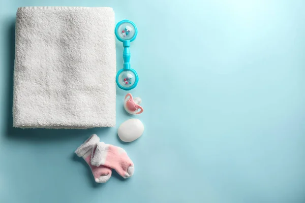 Baby necessities on table — Stock Photo, Image