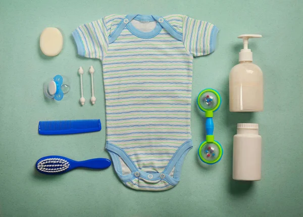 Baby clothes and necessities — Stock Photo, Image