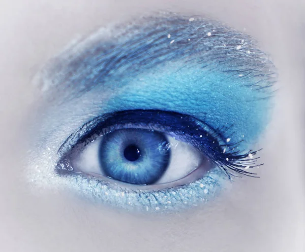 Female eye with professional makeup — Stock Photo, Image
