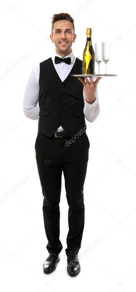 Handsome young waiter