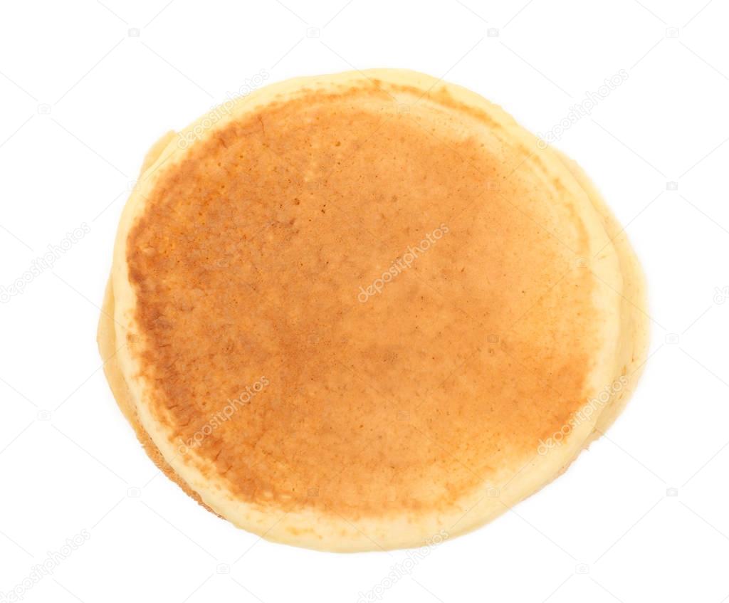 Tasty pancake on white