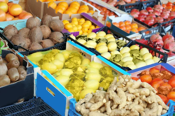 Fresh fruits on market — Stock Photo, Image