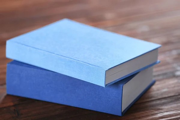 Mucchio di libri blu — Foto Stock