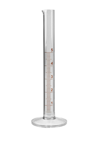 Graduated cylinder on white  