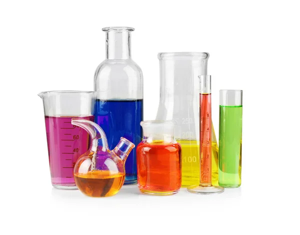 Different chemical glassware — Stock Photo, Image