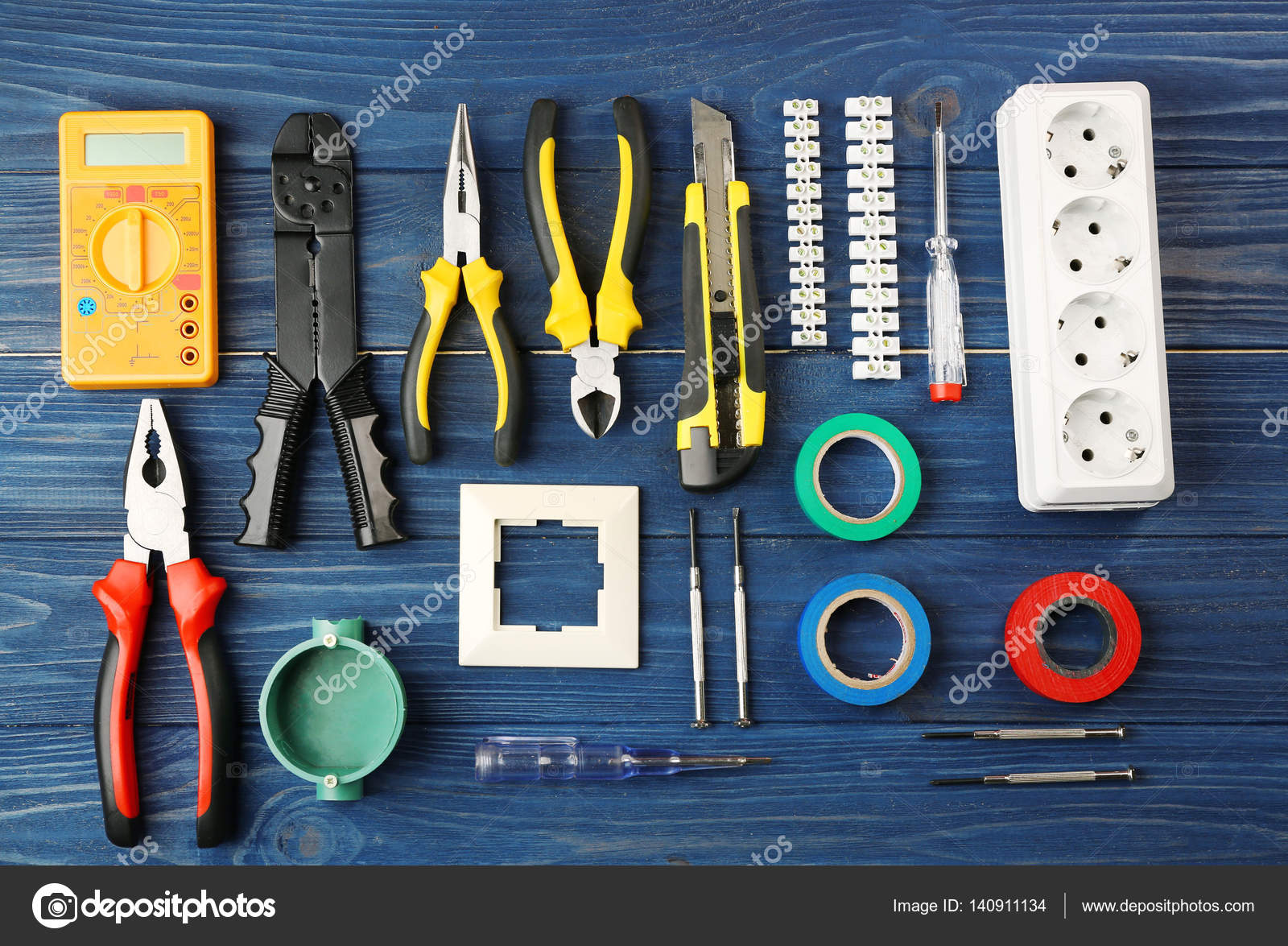 Electrical tools name and picture | Different electrical tools — Stock
