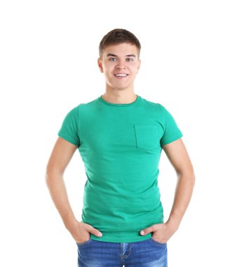 Yakışıklı genç adam. 