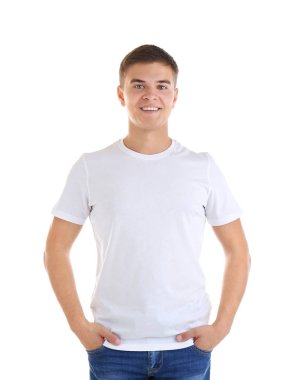 Yakışıklı genç adam. 