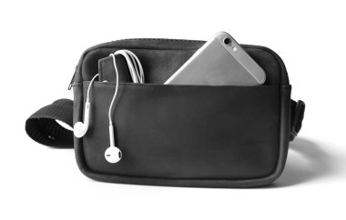 arka plan üzerinde deri çanta