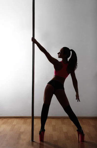Jovem pole dancer — Fotografia de Stock