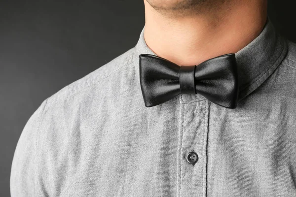 Man with stylish bow tie — Stock Photo, Image