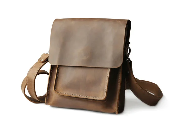 Leather bag on background — Stock Photo, Image