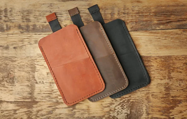 Leather cases for mobile phone — Stock Photo, Image