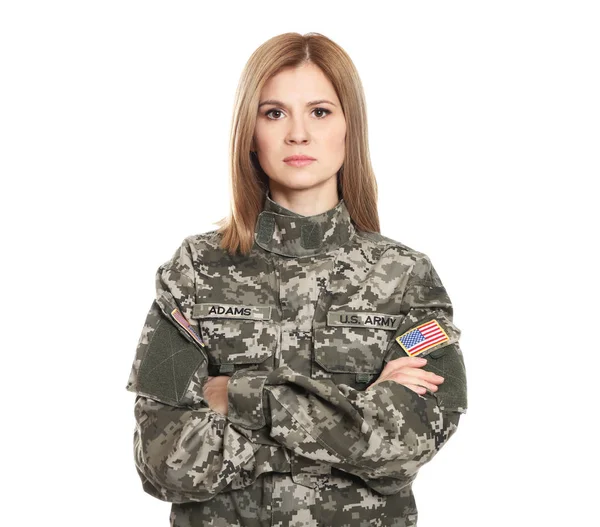 Pretty female soldier — Stock Photo, Image