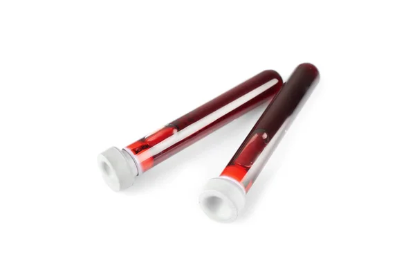Test tubes with blood samples — Stock Photo, Image