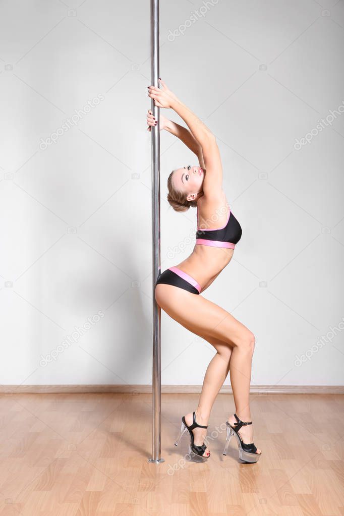 Young pole dancer 