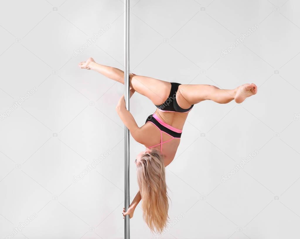 Young pole dancer 