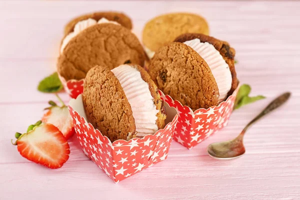 Sandwiches de galletas de helado — Foto de Stock