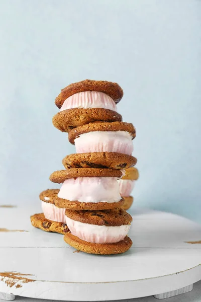 Ice cream cookie sandwiches — Stock Photo, Image